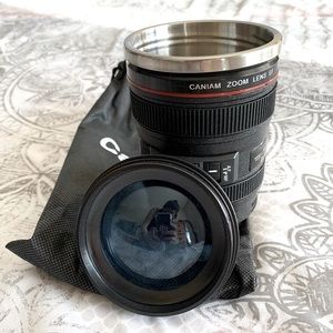 Camera lense thermos